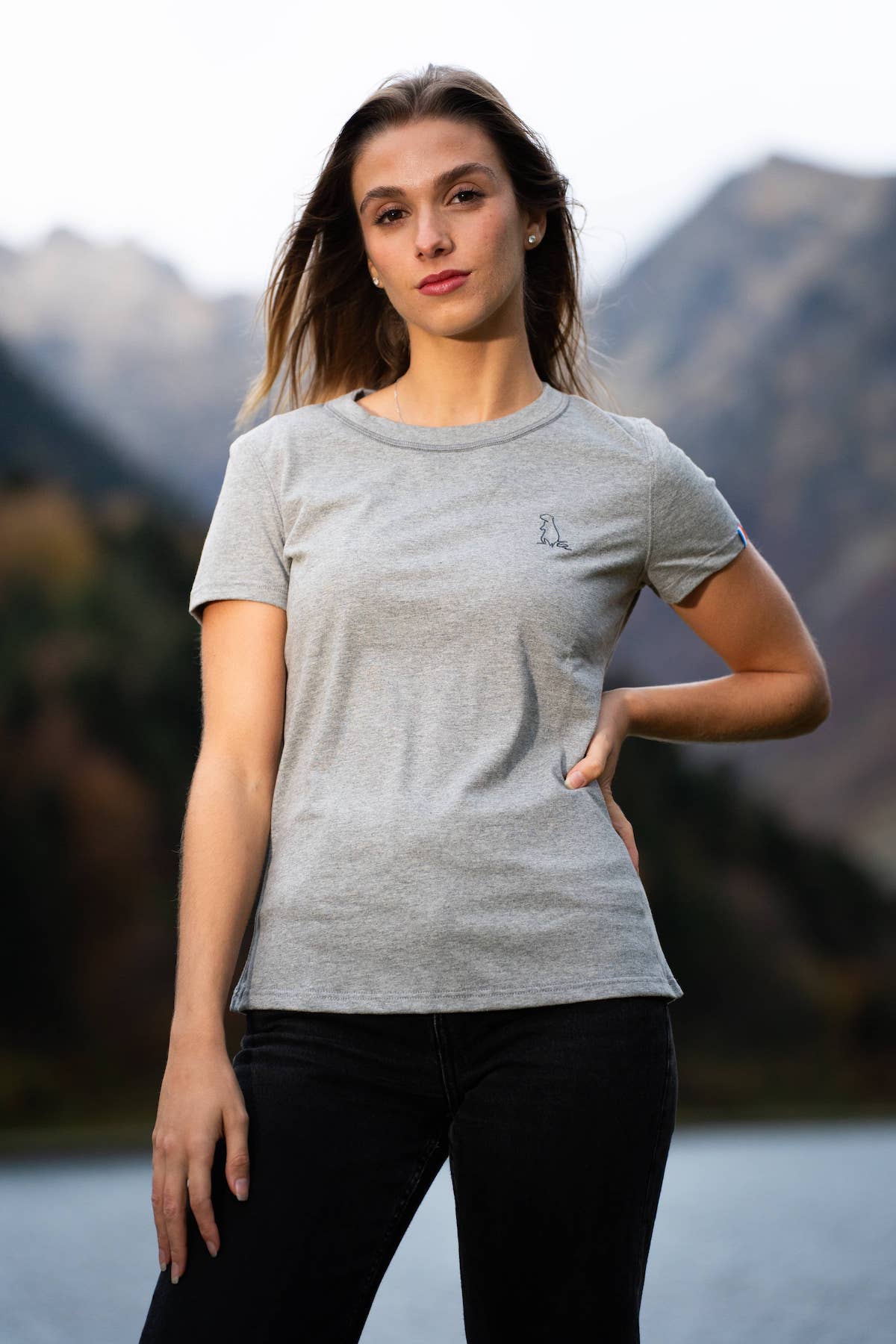 Tee-shirt femme coton bio GOTS Marmotte